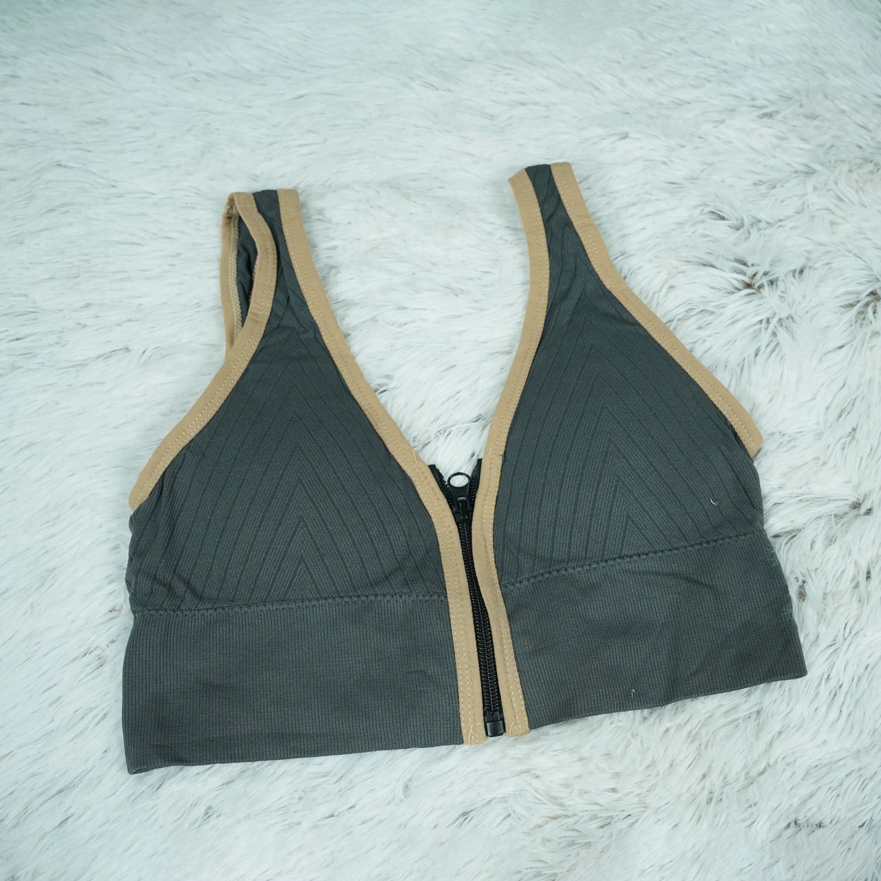 Zip Front Sports Bra