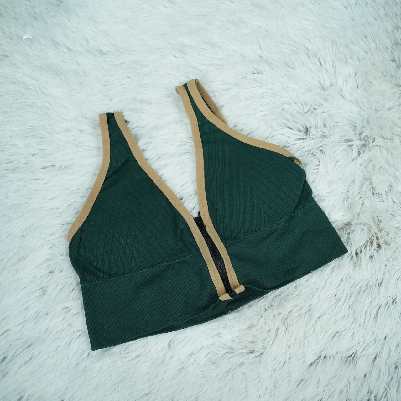 Zip Front Sports Bra