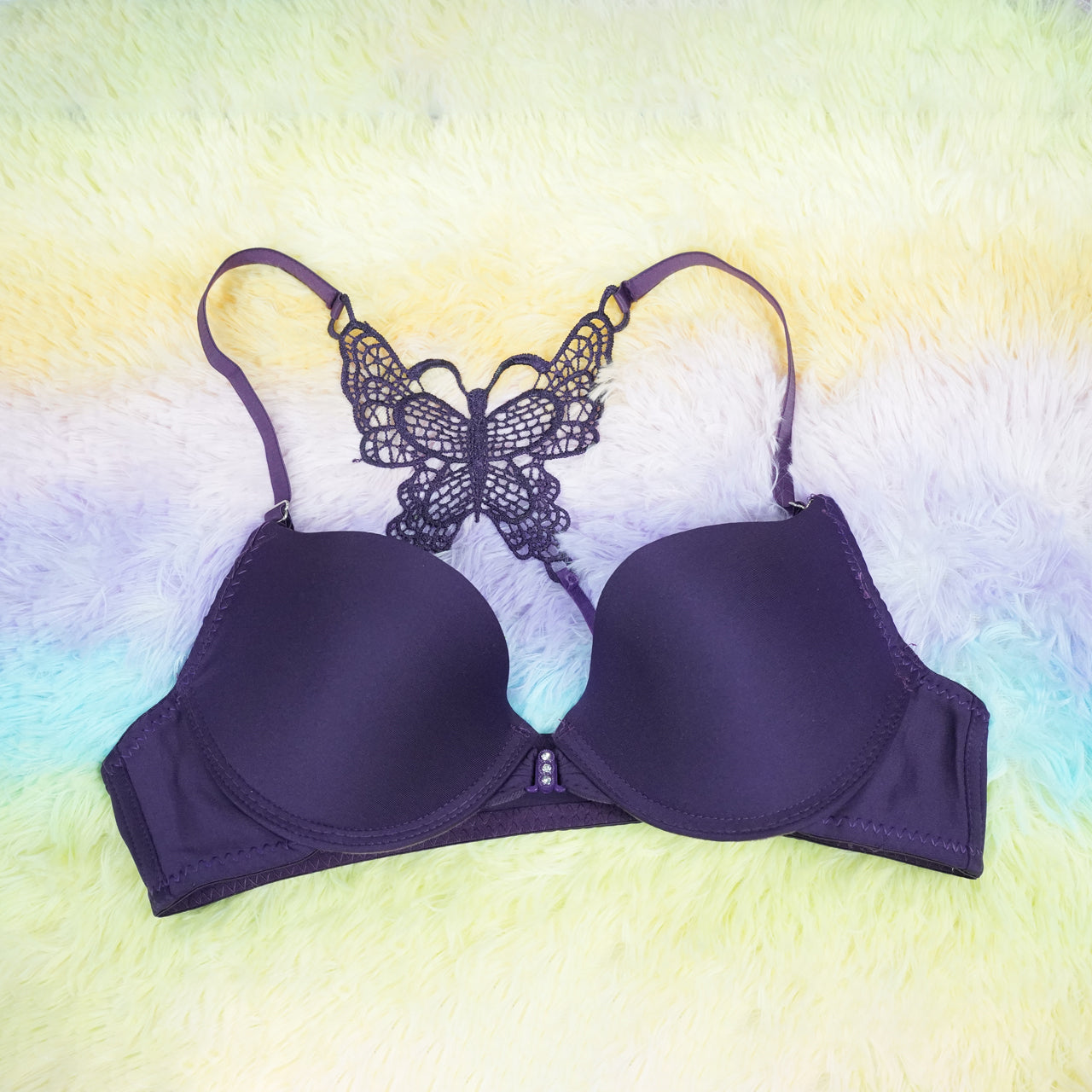 Butterfly Style Front Open Padded Bra