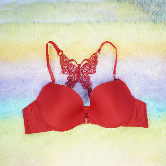 Butterfly Style Front Open Padded Bra