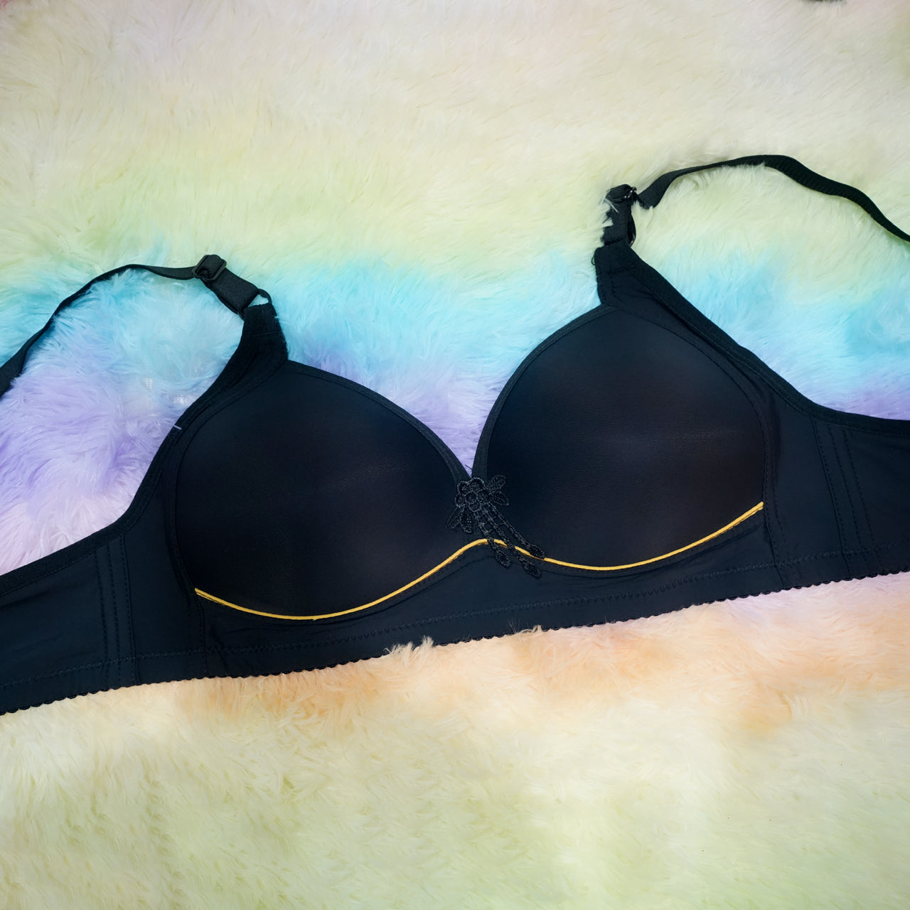 Imported Soft Padded Push-Up Bra Black