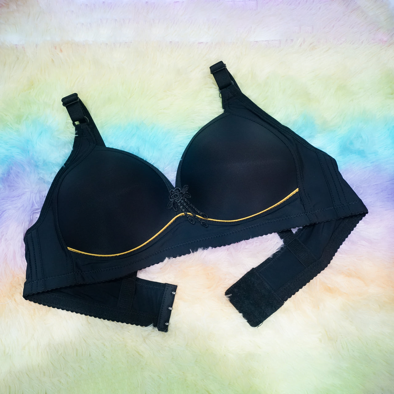 Imported Soft Padded Push-Up Bra Black